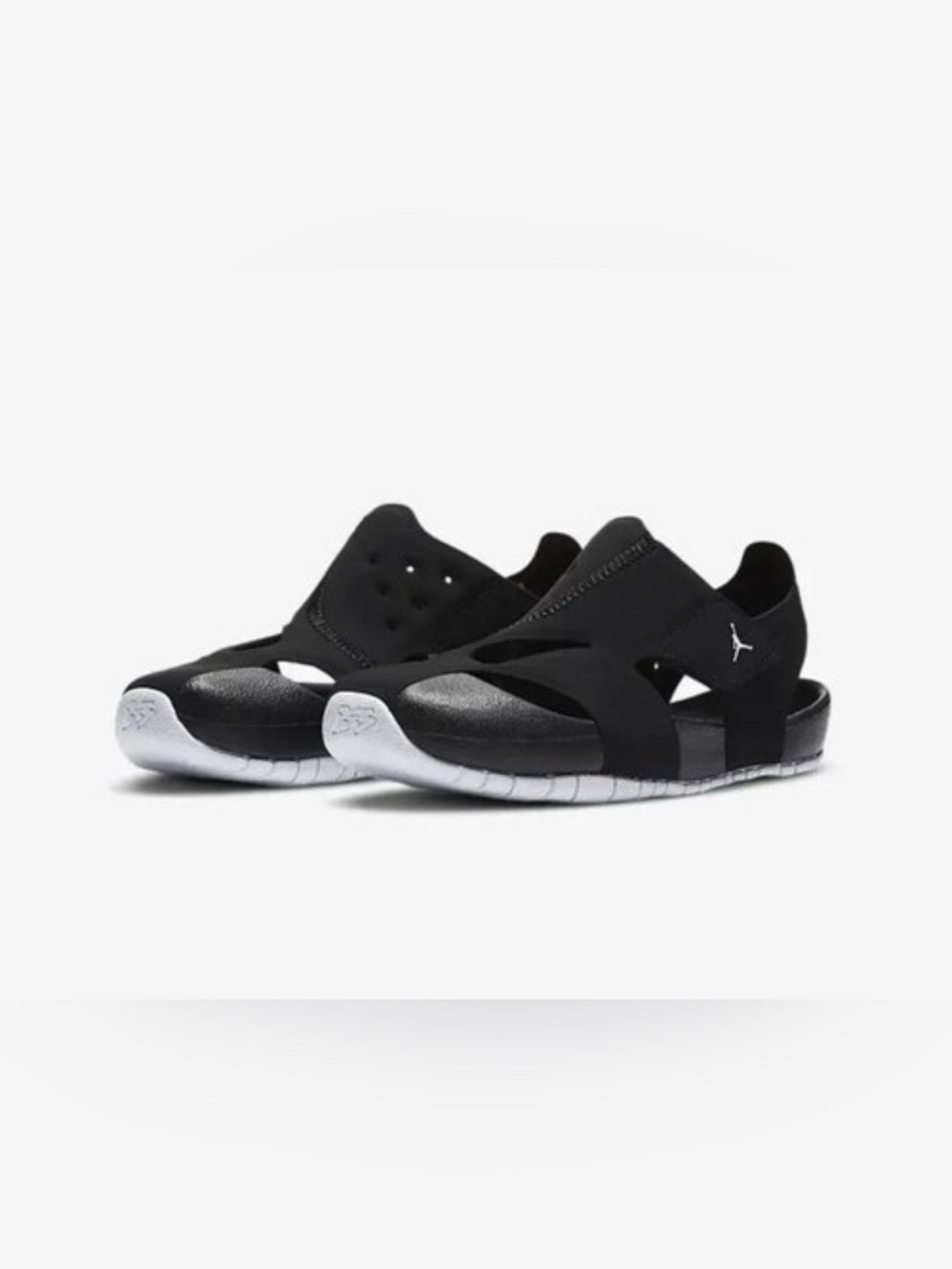 Jordan Kids' Black and White Slide Sandals
